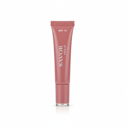 Solar Gloss Rosewood Kiss – soin lèvres teinté SPF 15 | SAVOR Paris