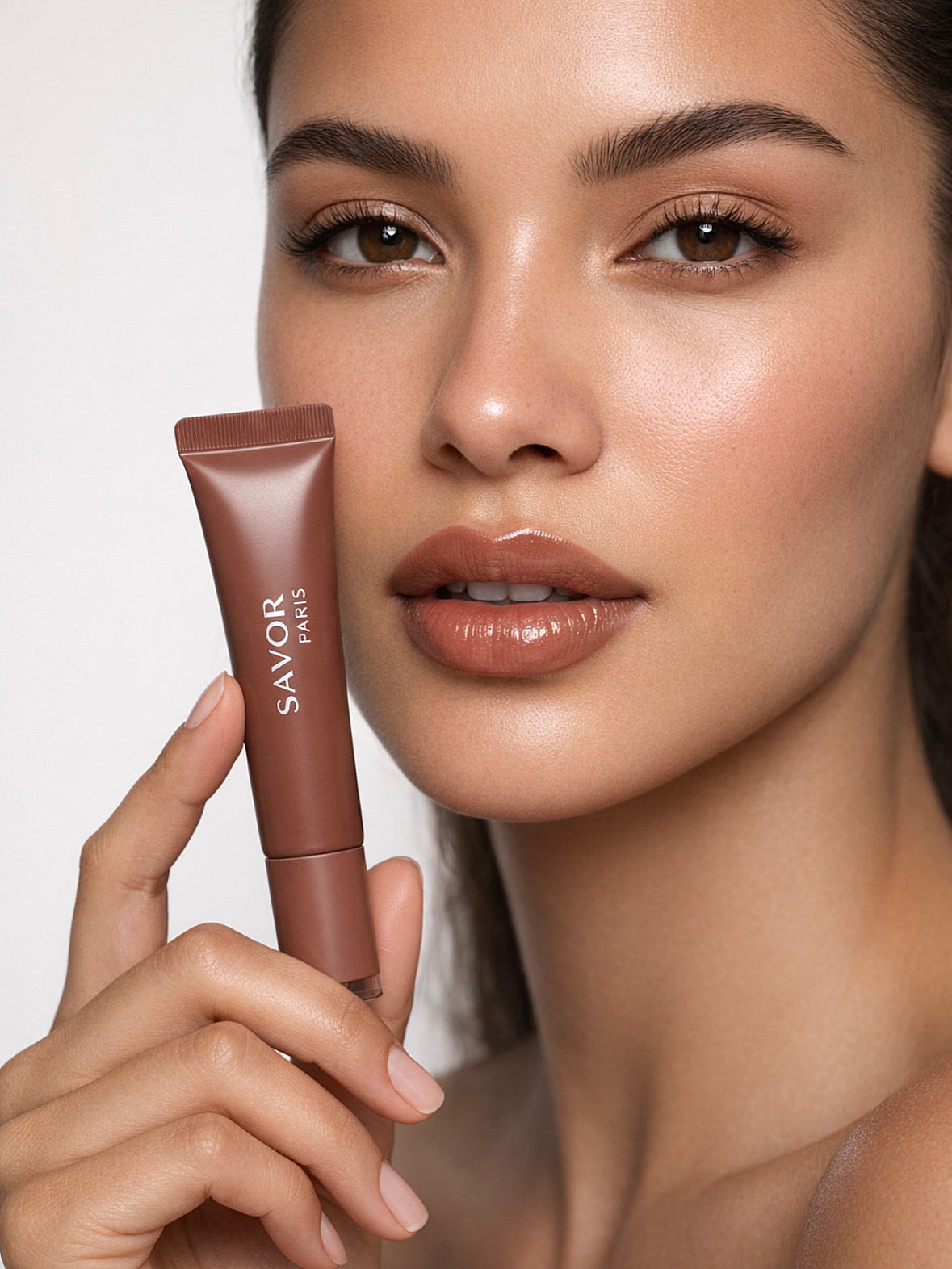 Gloss lèvres SPF 15 Nude Chocolat – nude cacao | SAVOR Paris