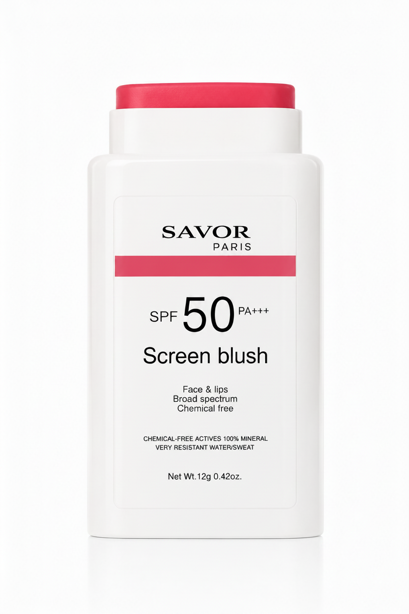 Screen Blush Rosy Pink SPF 50 – blush rose teinté | SAVOR Paris