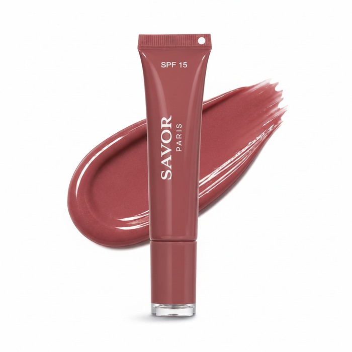 Solar Gloss Cinnamon Glaze SPF 15 – gloss lèvres teinté | SAVOR Paris