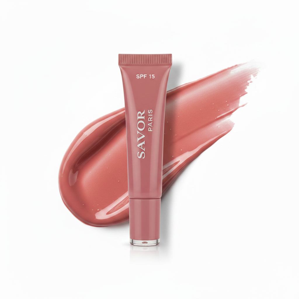 Solar Gloss Rosewood Kiss SPF 15 – gloss lèvres teinté | SAVOR Paris